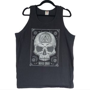 Men's Skull Tank Top Size XXL Black